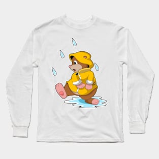 Mole at Rain with Raindrops Long Sleeve T-Shirt